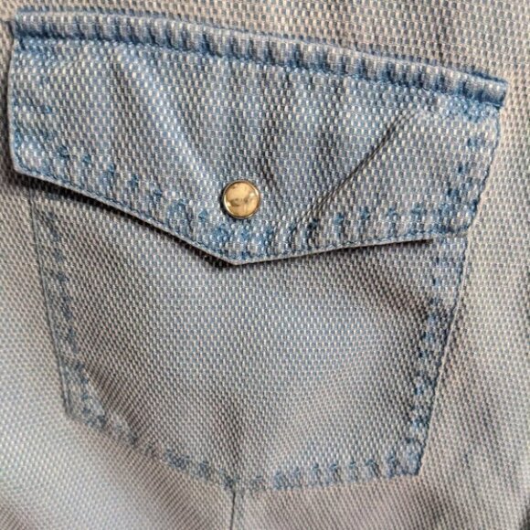 Ryan Michael | Silk Western Top with Pearl Buttons - Picture 5 of 6